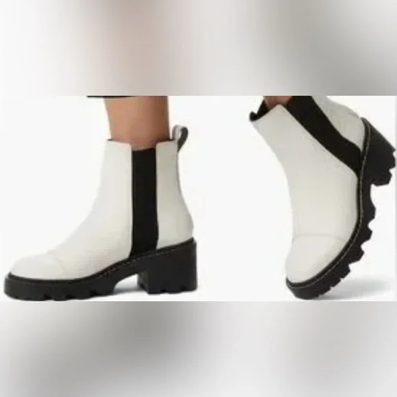 Sorel Joan Now Boots Womens 8 Sea/Salt Leather Waterproof Chelsea - Picture 9 of 11